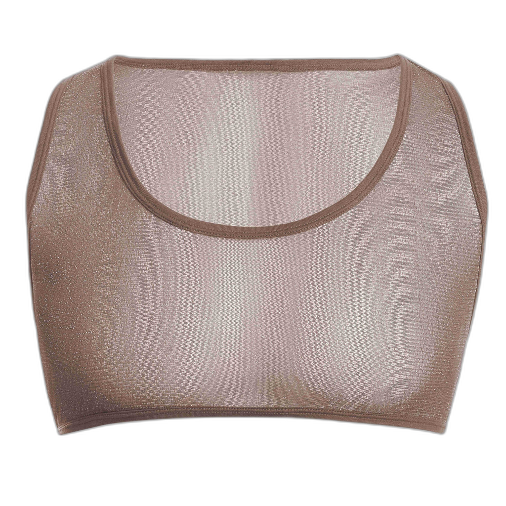 Sheer Glitter Crop Tank