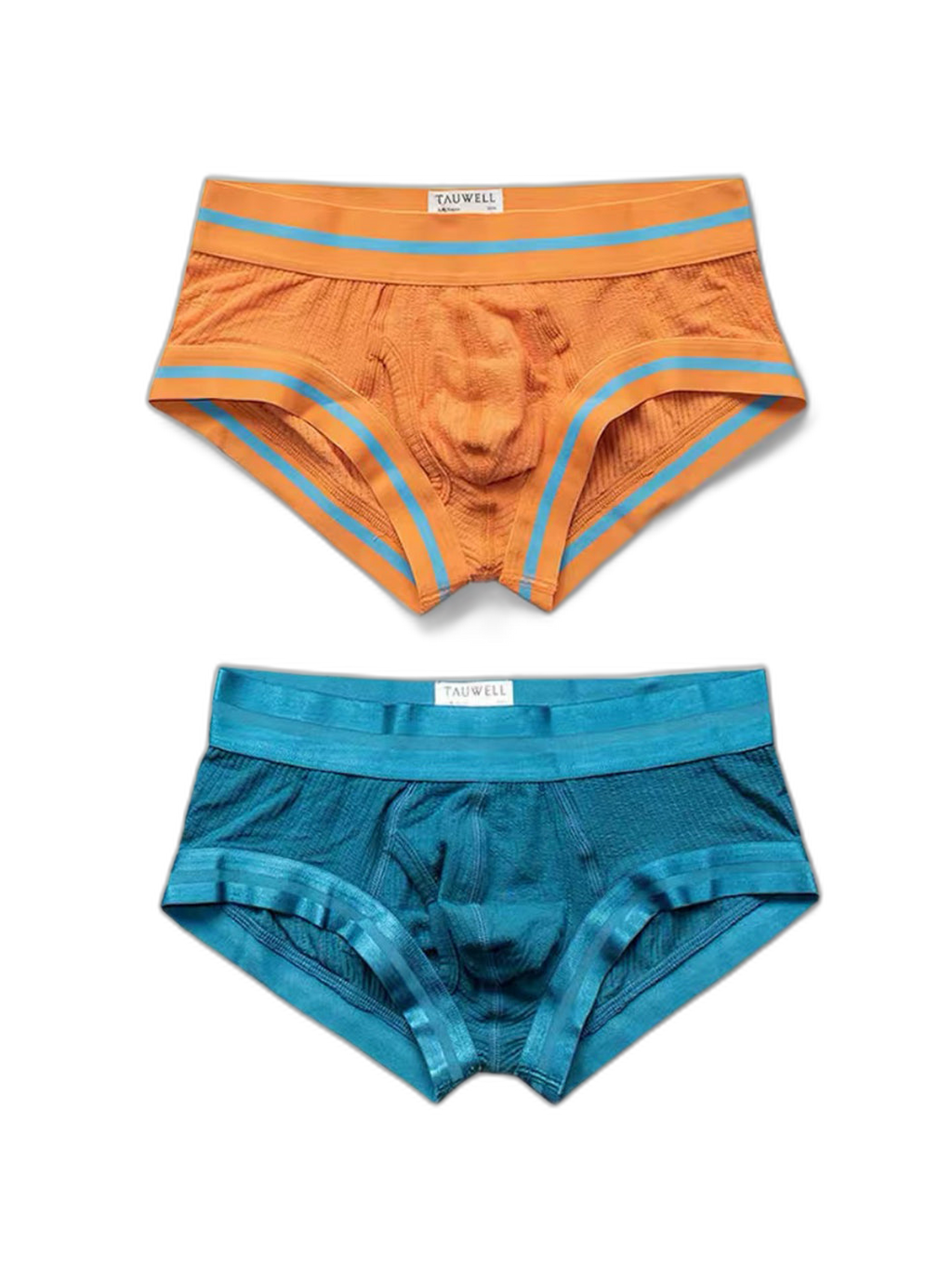 2 Pack Men's Spliced Color Trunks with Functional Fly
