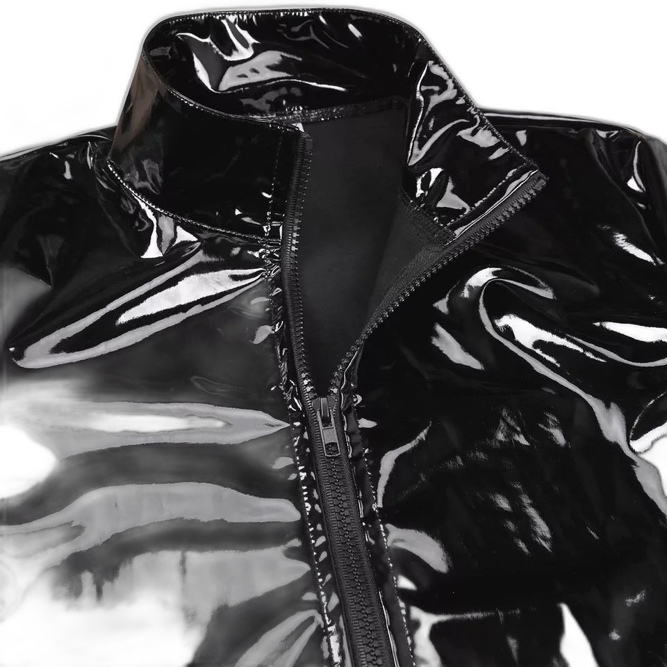 Midnight PVC Zip Jacket