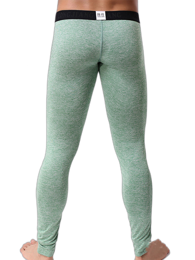 Men's U-Convex Pouch Sexy Base Layer Warm Pants Sleep Pants