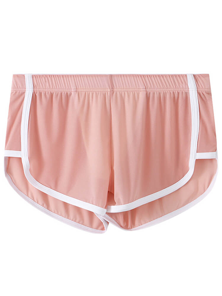 Men's Mesh Ice Silk Breathable Striped Trunks