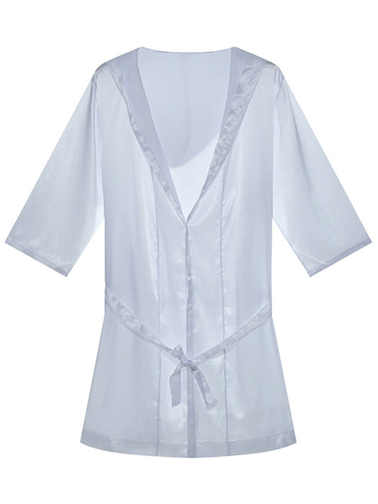 Men's Loose Polyester Short Sleeve Pajamas