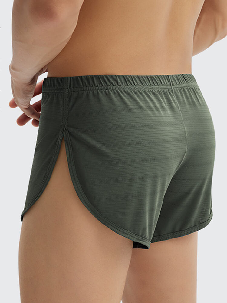 Men's Loose High Side Slits Breathable Boxer Briefs