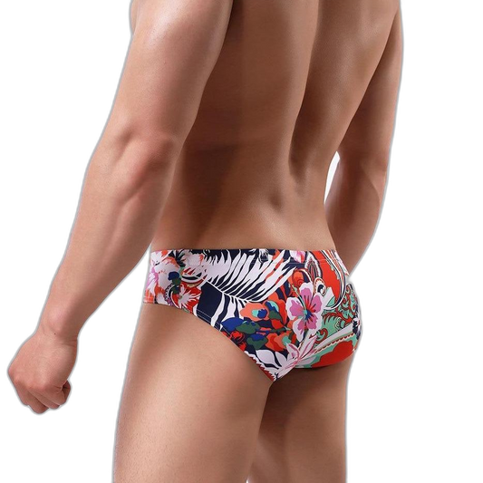 Light Floral Print Briefs