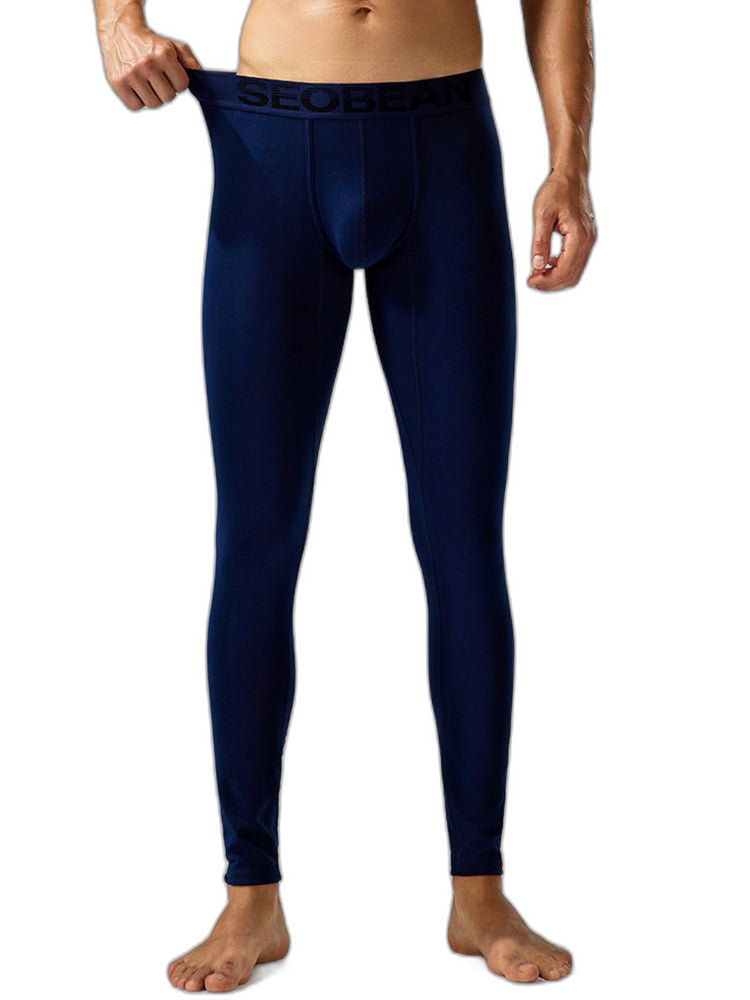 Seobean Men's Thin Autumn and Winter Essential Thermal Underwear Long Pants