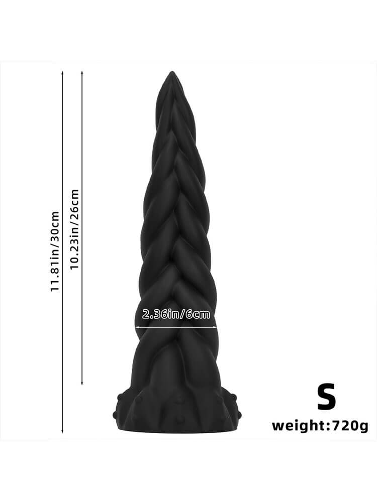 Twisted-Shaped Irregular Silicone Anal Plug