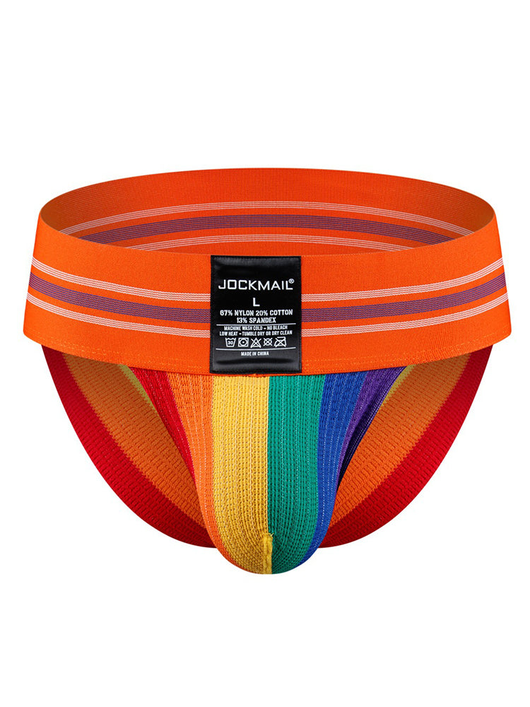 Men's Rainbow Stripes Pride Brief