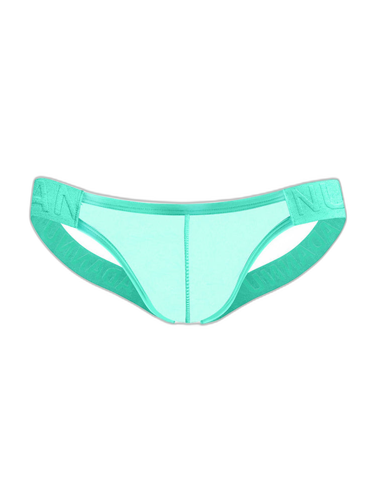 2 Pack Men's Sheer No-Waistband Jockstrap with Textured Pattern