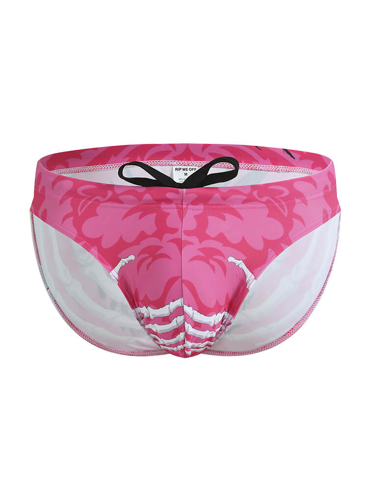 Men's Sexy Elastic Leopard Print Swim Briefs