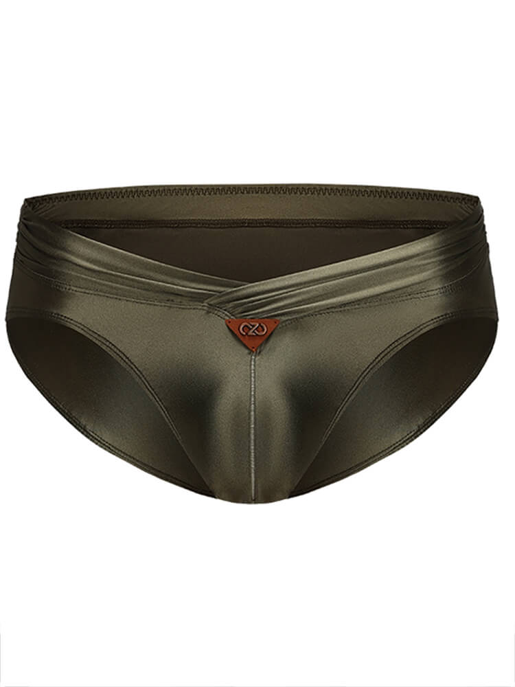 Men's Satin Sexy High-Stretch Solid Briefs