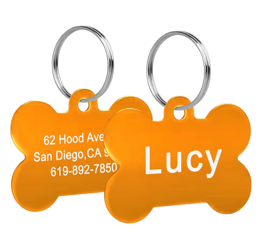 Custom Metal Tag Orange
