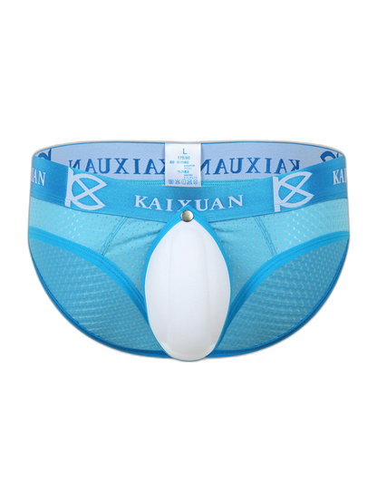 2 Pack Men's Sexy Mesh Front Opening Sponge Coaster Briefs