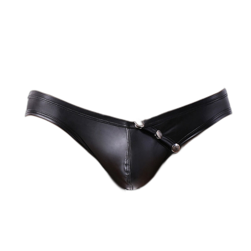 Men's Sexy Patent Leather Briefs