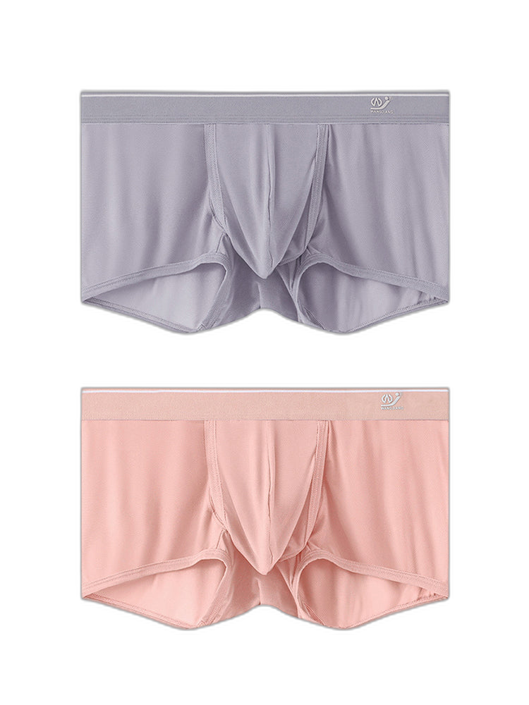 2 Pack Men's Breathable Mesh Trunks with Fly