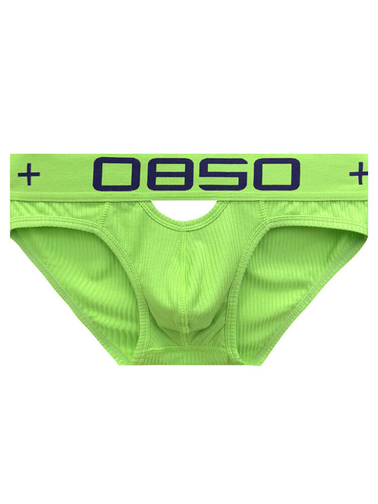 Men's Sexy Low-Rise Hollow Ribbed Briefs
