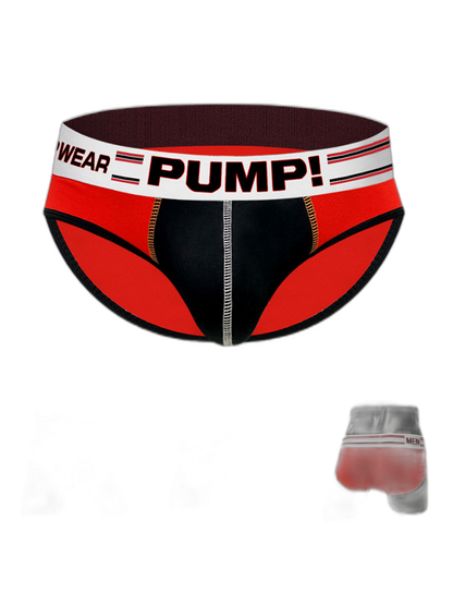 Men's Spliced Color Support Pouch Briefs