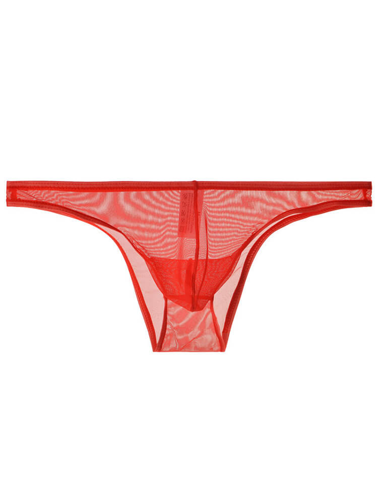 Men's Thin Mesh Sexy Half Wrapped Hip Briefs