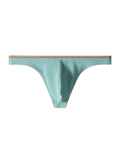 4 Pack Men's Low-Rise Solid Thongs with Reinforced Edging