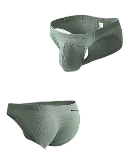 3 Pack Men's Sexy Threaded U-Shaped Briefs