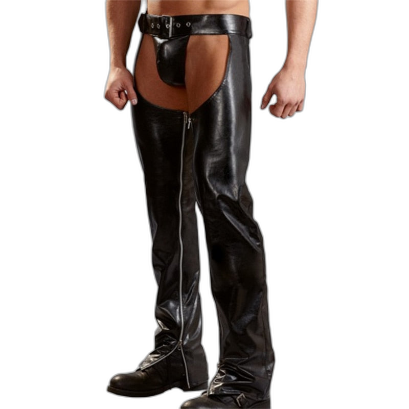 PU Leather Assless Chaps For Men