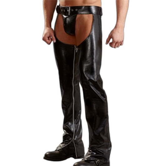 PU Leather Assless Chaps For Men
