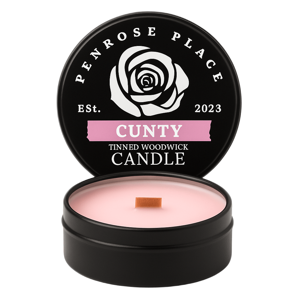 CUNTY Tinned Woodwick Candle White Jasmine