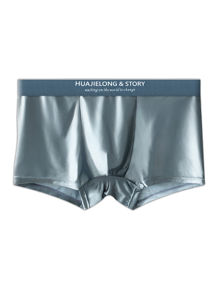 3 Pack Men's Solid-Color Breathable Trunks