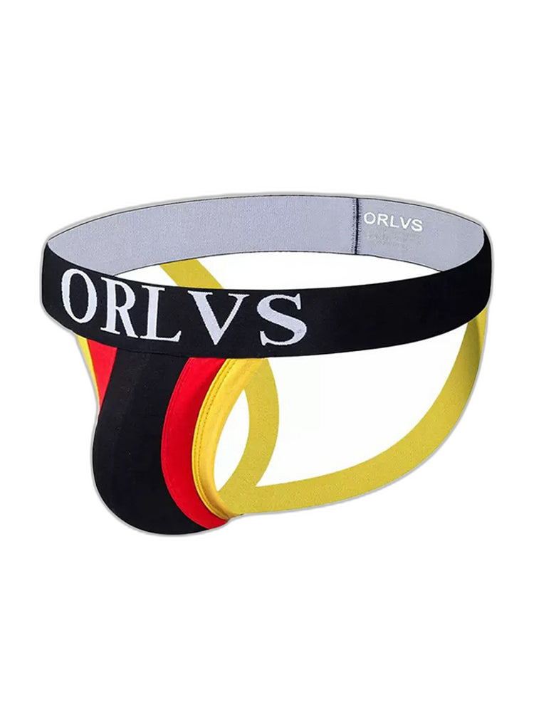 3 Pack Men's U-Pouch Striped Sexy Jockstraps