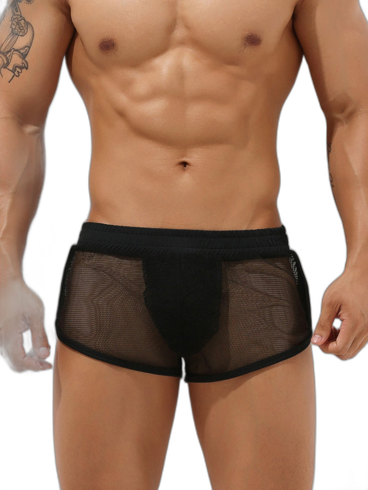 Men’s Sexy See Through Mesh Boxer Shorts