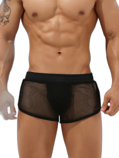 Men’s Sexy See Through Mesh Boxer Shorts