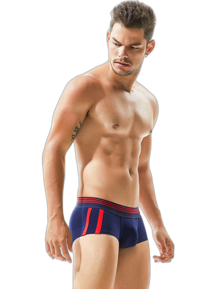 Men's Slim-Fit Cotton Trunks - Low Rise & Lifting Support