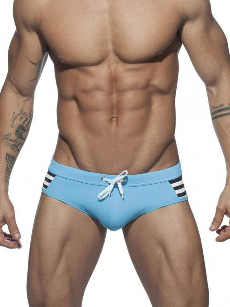 Men's Solid Color Low Rise Beach Swim Briefs
