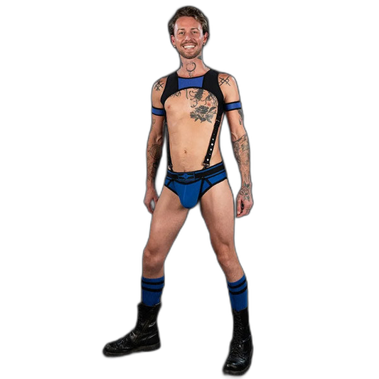 Mr.S Leather Bold Colour All-Access Brief Blue