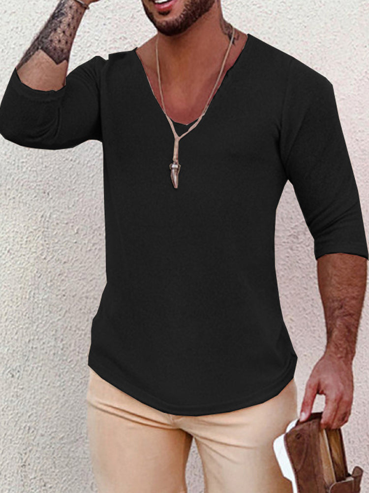 Men's V-Neck Thin Sweater Knitwear