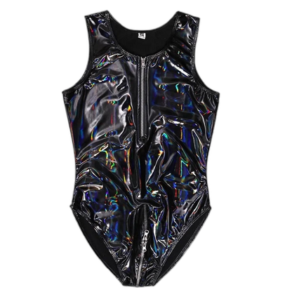 Men's Sexy Latex Corset Bodysuit Outfit