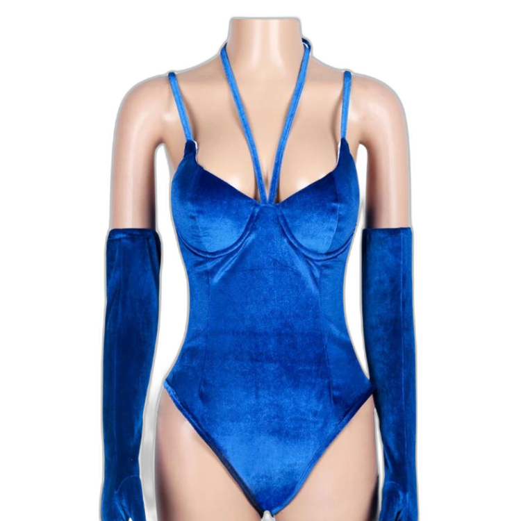 Retro Velvet Pop Diva Bodysuit