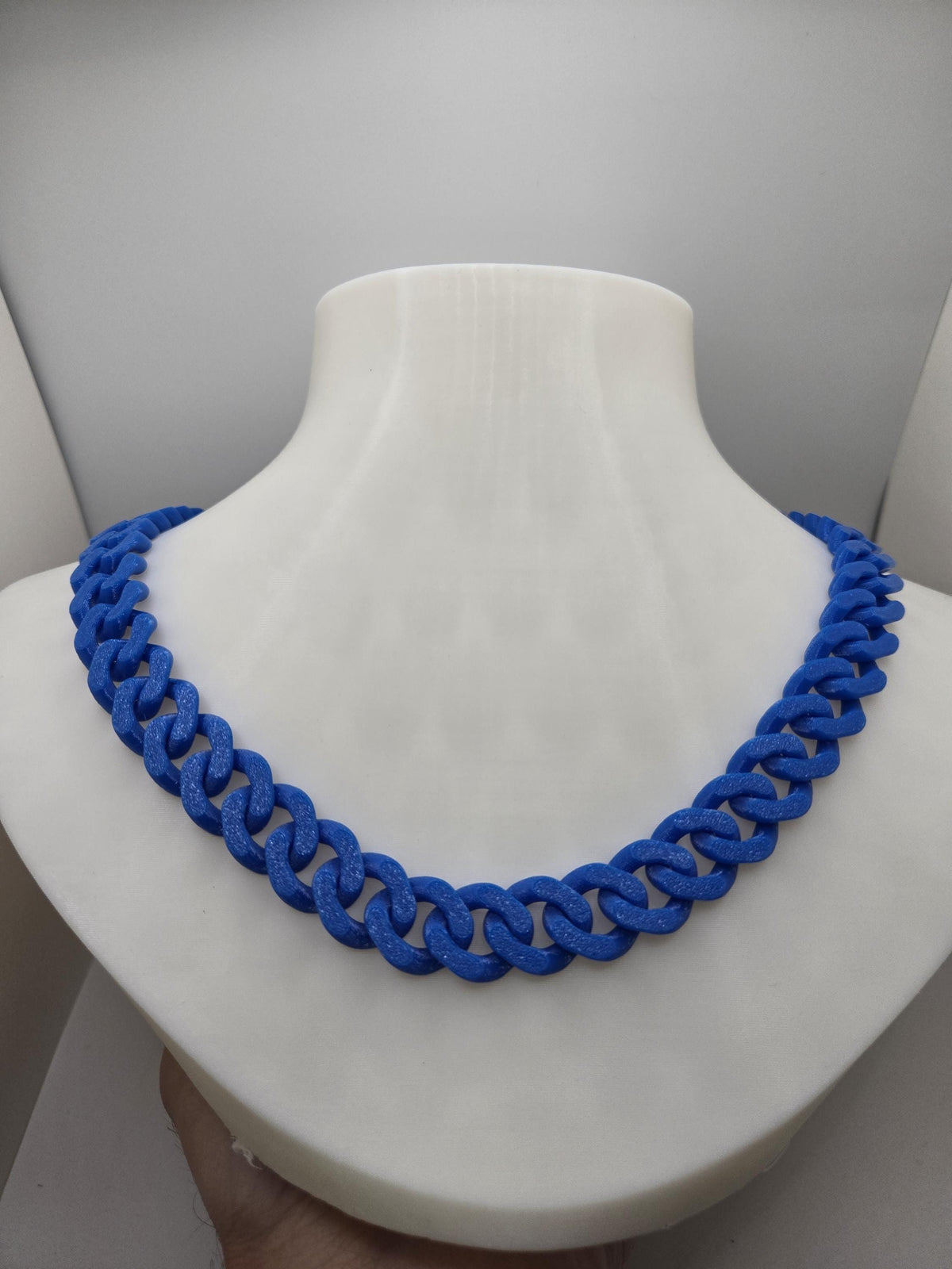 Stretchy 3D Printed Cuban Chain Loop Necklace – Colorful, Customizable, Durable & Stylish