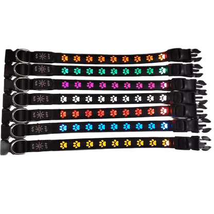 Paw Print Glow Collar