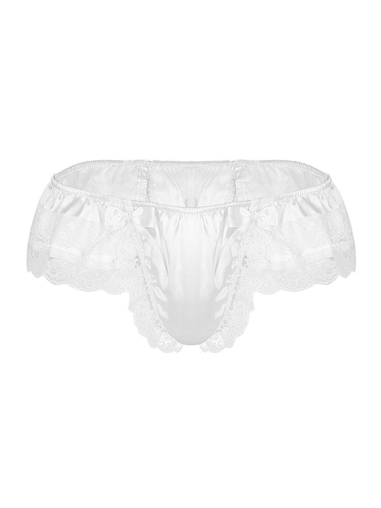 Men's Open Hip Lace Spandex Thong