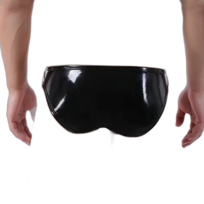 Men's Sexy Patent Leather Briefs