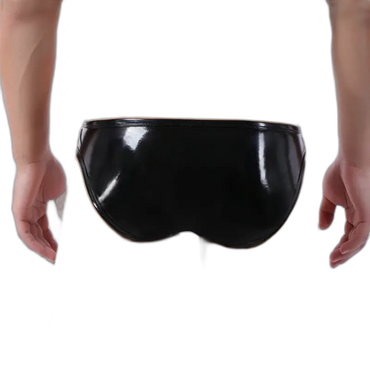 Men's Sexy Patent Leather Briefs