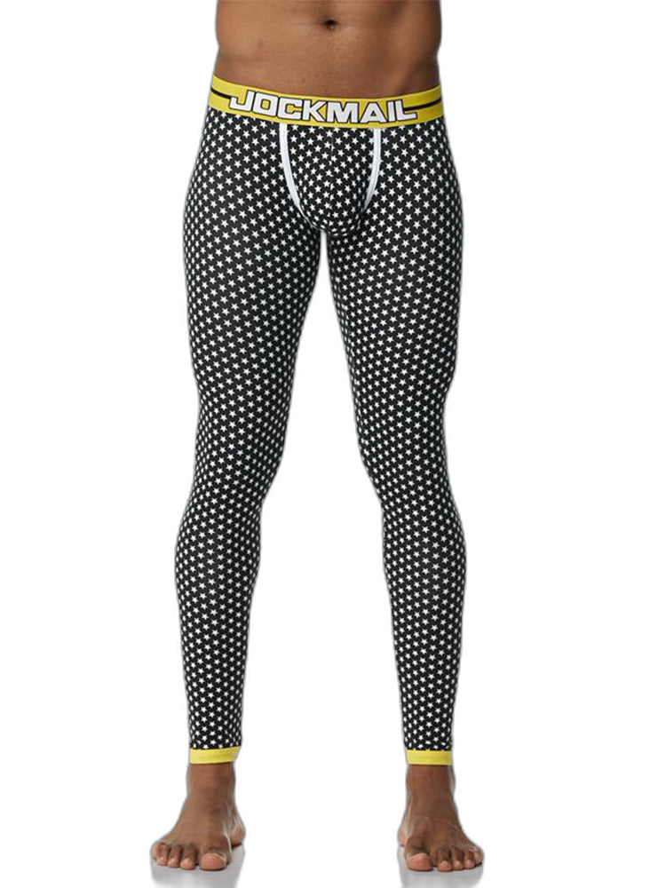 Men's Star Print Cotton Thermal Pants