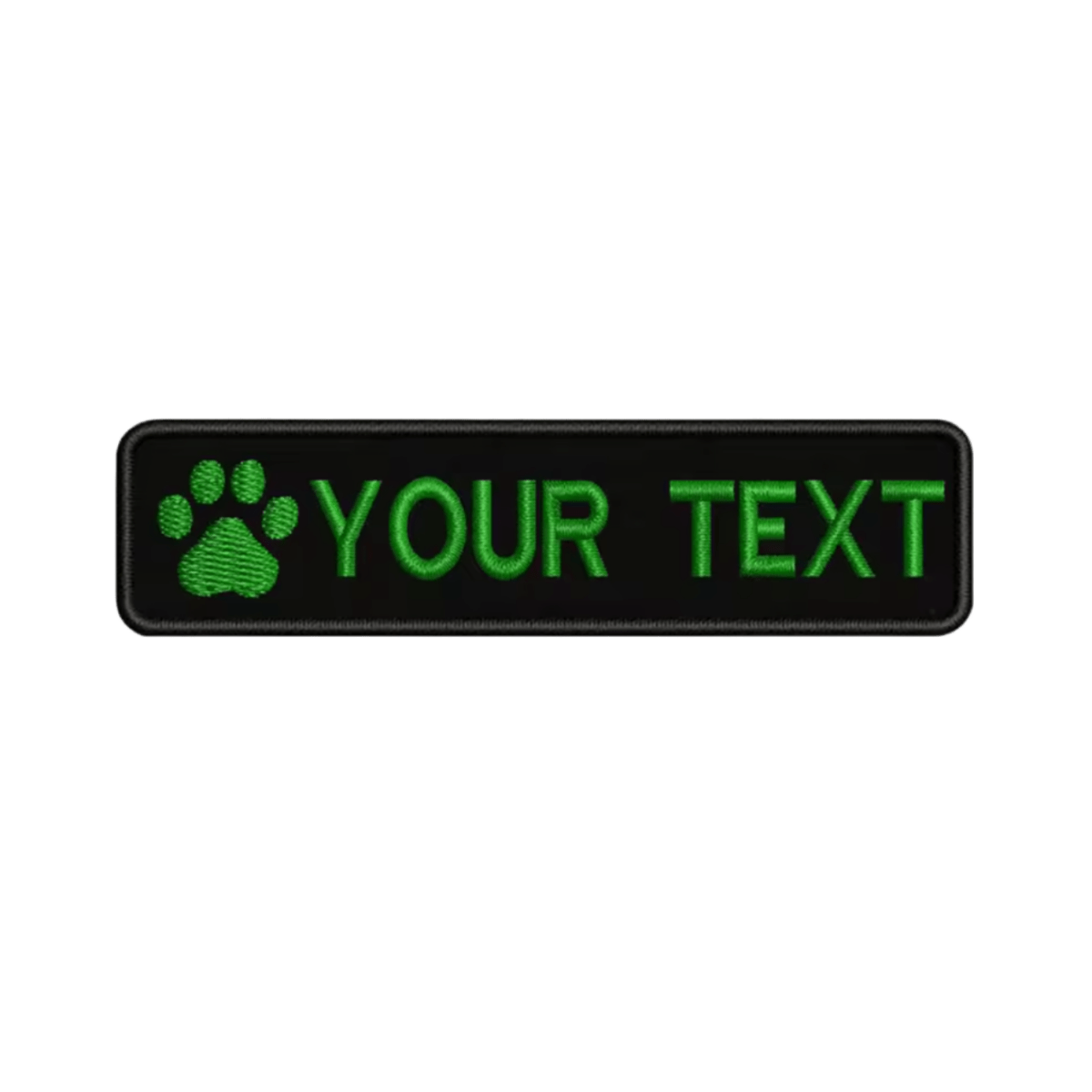 Custom Paw Patch 10cm X 2.5cm Green