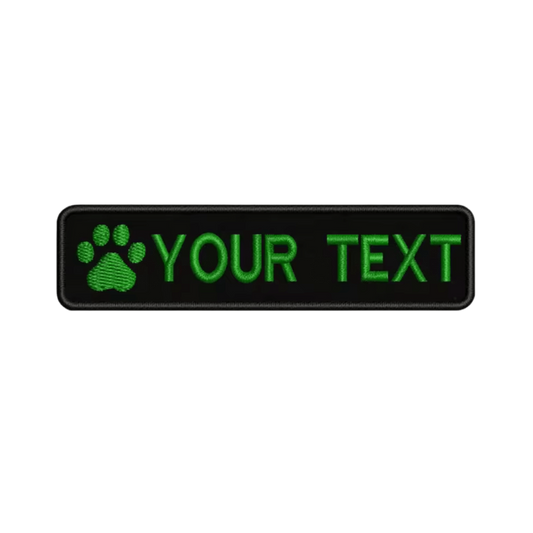 Custom Paw Patch 10cm X 2.5cm Green
