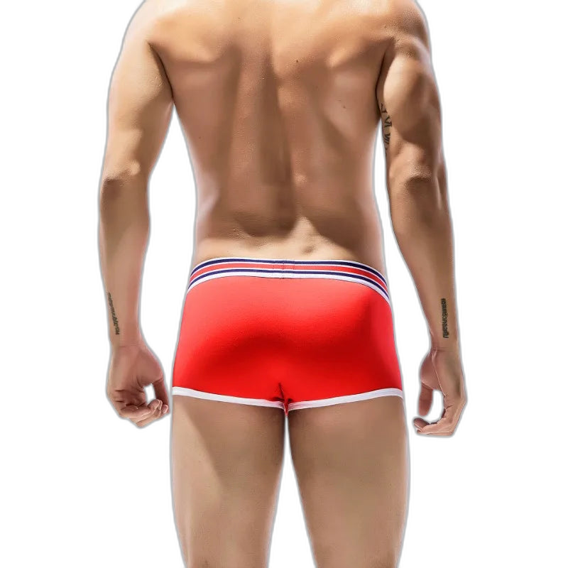 SEOBEAN Racing Stripes Low Rise Boxer Briefs