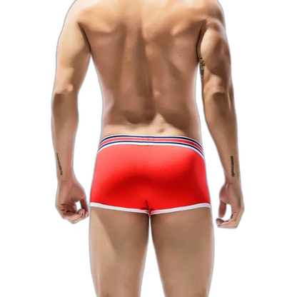 SEOBEAN Racing Stripes Low Rise Boxer Briefs
