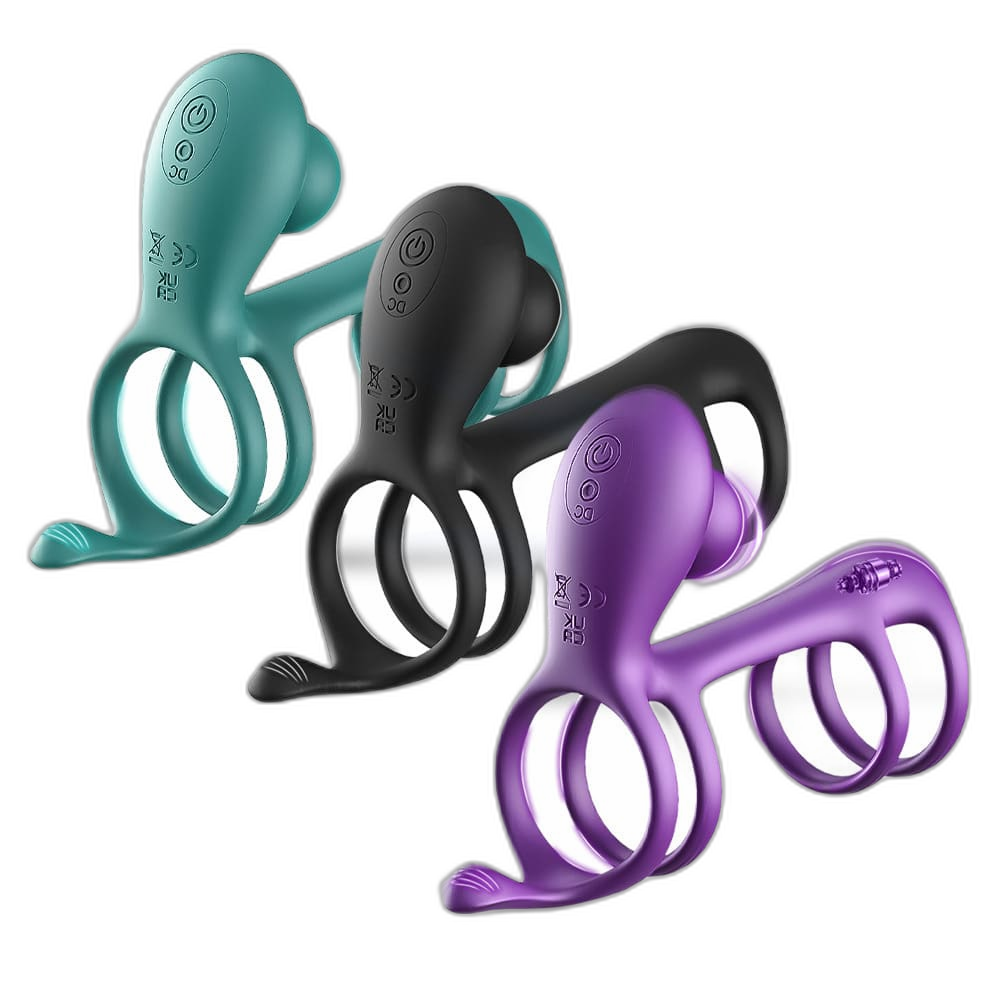 Morgana - Four-Ring Vibrating Cock Ring