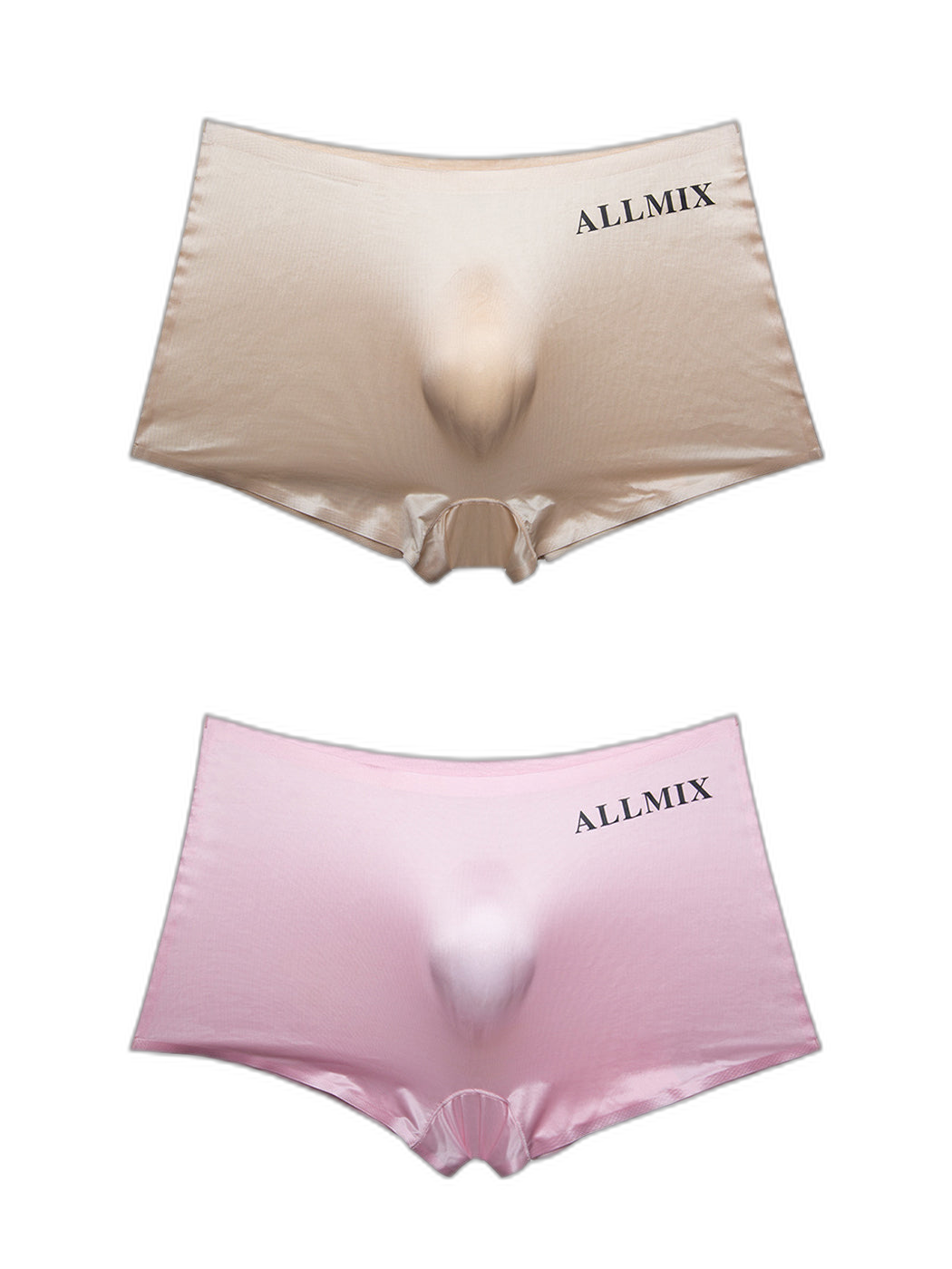 2 Pack ALLMIX Men's Seamless 3D Convex Pouch Trunks
