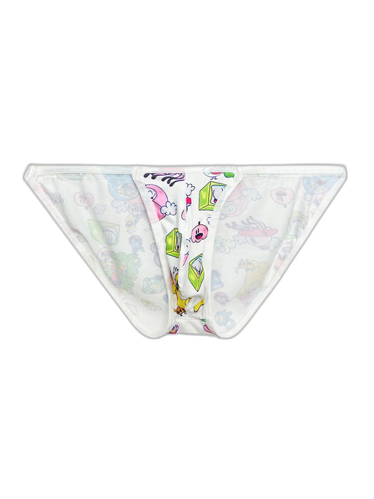 2 Pack Men's Trendy Printed Cartoon Comfortable and Breathable Bikini