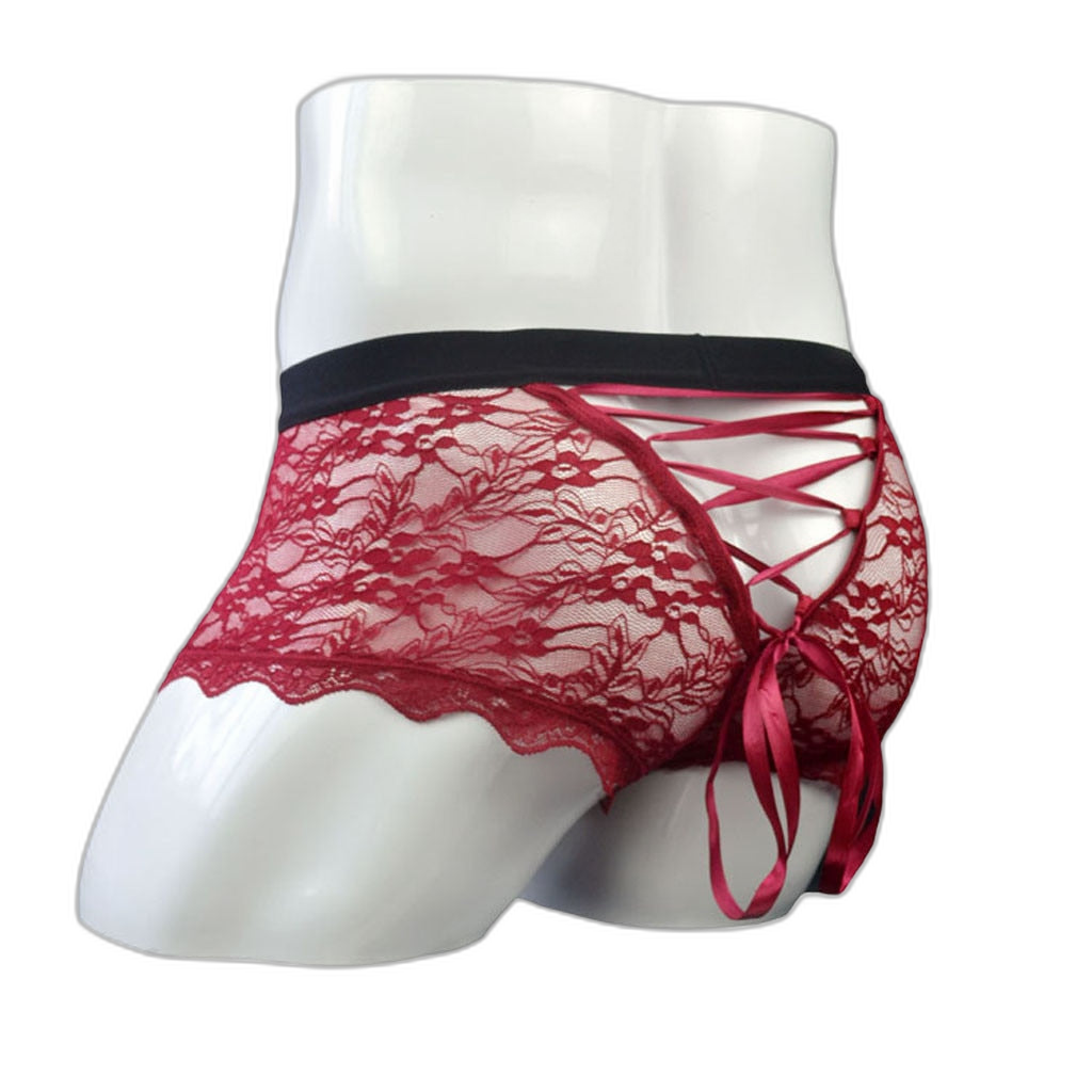 Sexy Men's Lace Back Panties